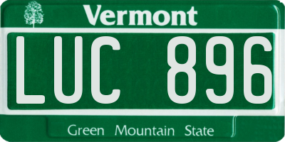 VT license plate LUC896