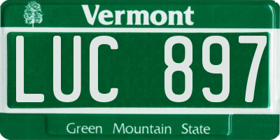 VT license plate LUC897
