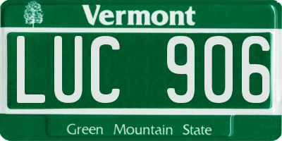 VT license plate LUC906