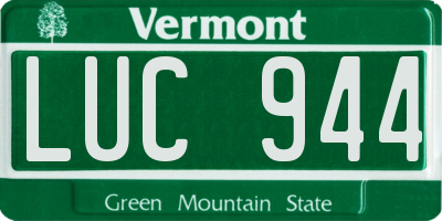 VT license plate LUC944