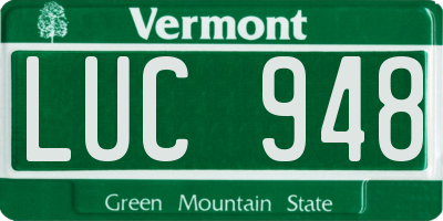 VT license plate LUC948