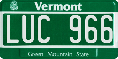 VT license plate LUC966