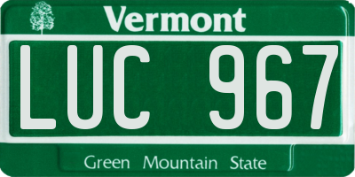 VT license plate LUC967