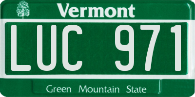 VT license plate LUC971