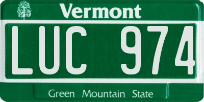 VT license plate LUC974