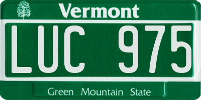 VT license plate LUC975