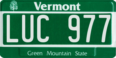 VT license plate LUC977