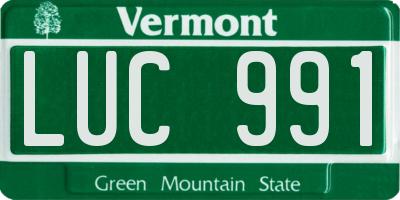 VT license plate LUC991