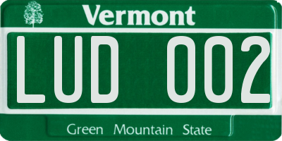 VT license plate LUD002