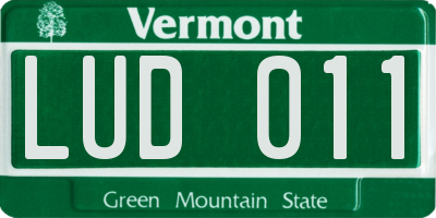 VT license plate LUD011