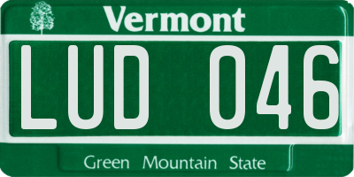 VT license plate LUD046