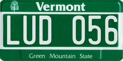 VT license plate LUD056