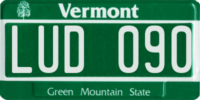 VT license plate LUD090