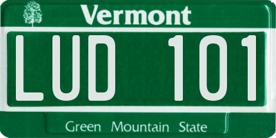 VT license plate LUD101