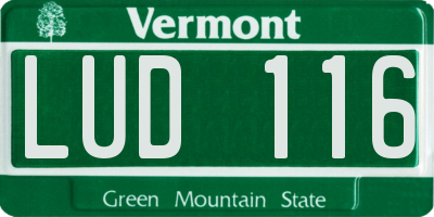 VT license plate LUD116