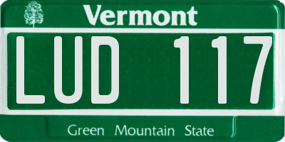 VT license plate LUD117