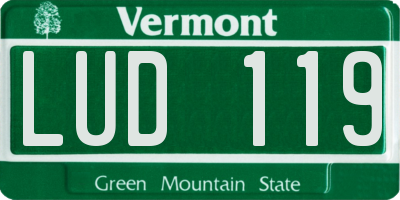 VT license plate LUD119