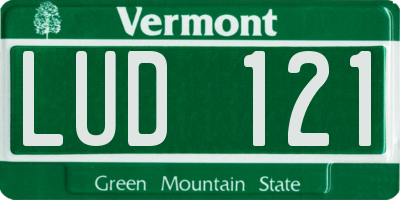 VT license plate LUD121