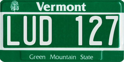 VT license plate LUD127