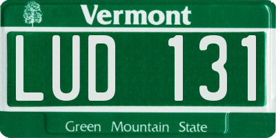 VT license plate LUD131