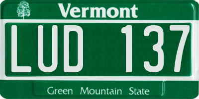 VT license plate LUD137