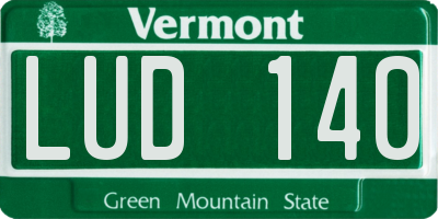 VT license plate LUD140