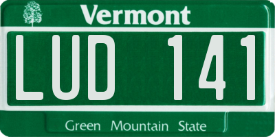 VT license plate LUD141