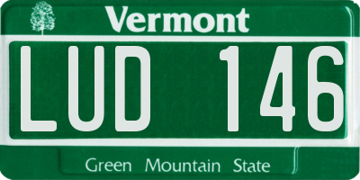 VT license plate LUD146
