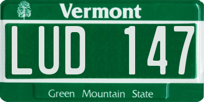 VT license plate LUD147