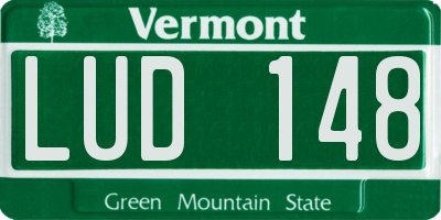 VT license plate LUD148