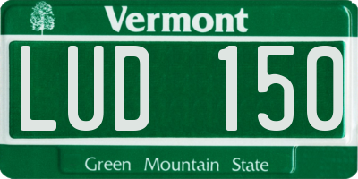 VT license plate LUD150