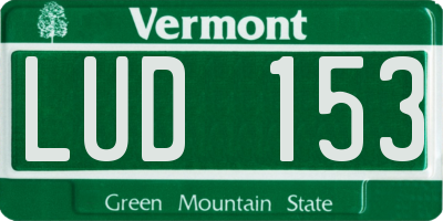 VT license plate LUD153