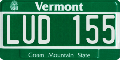 VT license plate LUD155
