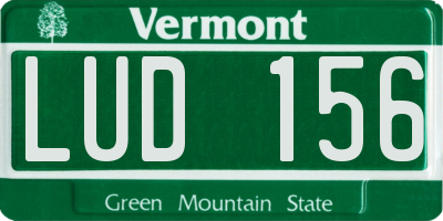 VT license plate LUD156