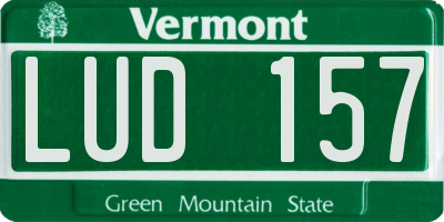 VT license plate LUD157