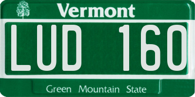VT license plate LUD160