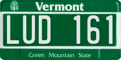 VT license plate LUD161