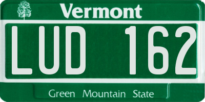 VT license plate LUD162