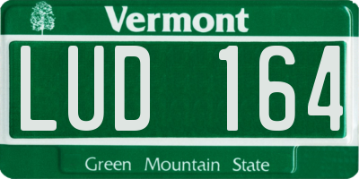 VT license plate LUD164