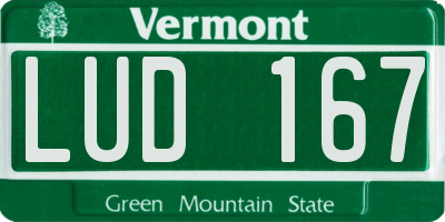 VT license plate LUD167