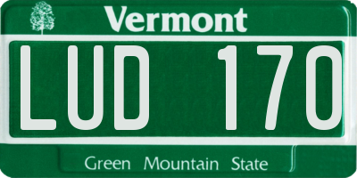 VT license plate LUD170