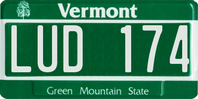 VT license plate LUD174