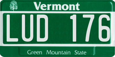 VT license plate LUD176