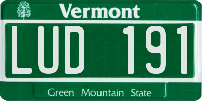 VT license plate LUD191
