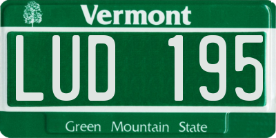 VT license plate LUD195