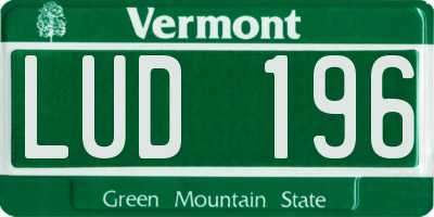 VT license plate LUD196