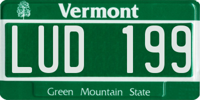 VT license plate LUD199