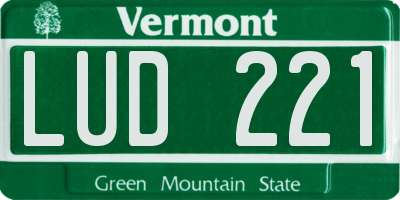 VT license plate LUD221