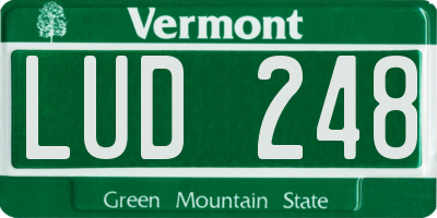 VT license plate LUD248
