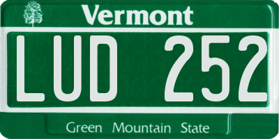 VT license plate LUD252